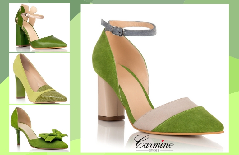 culorile anului 2019 in materie de pantofi - verde maslina
